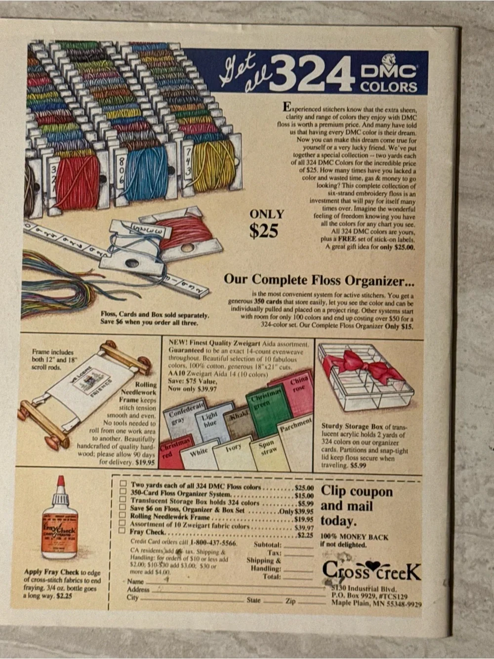 1988 Cross Stitch & Country Crafts Magazine July/Aug Christmas Corner
